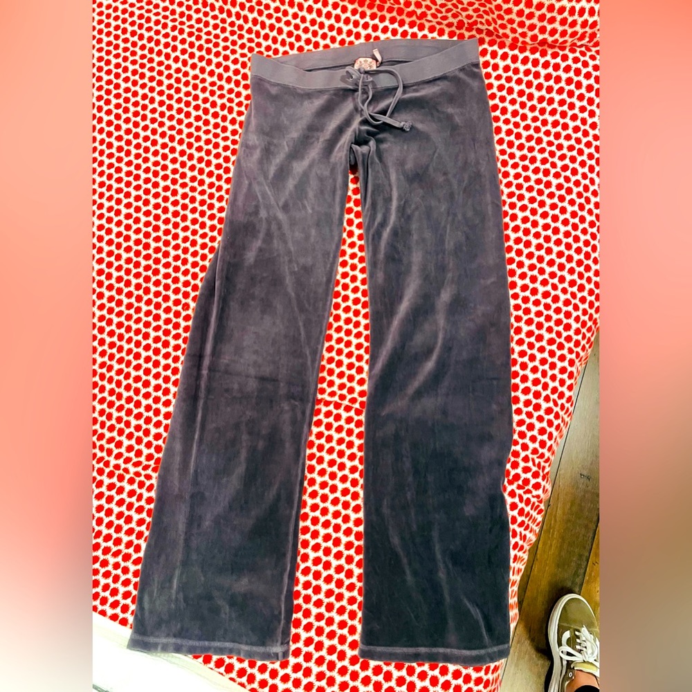 Juicy Couture Velvet Low rise grey track pants